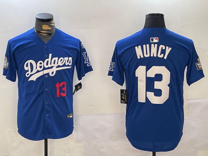 Men Los Angeles Dodgers #13 Muncy Blue Game 2024 Nike MLB Jersey style 1120->los angeles dodgers->MLB Jersey